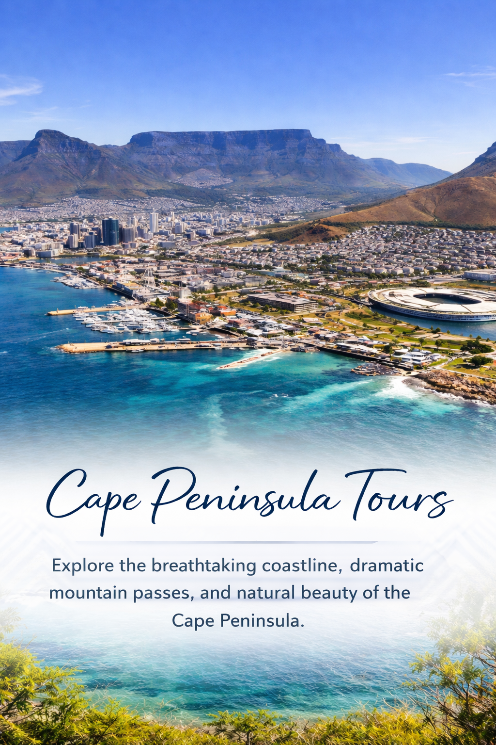 Cape Peninsula tour in Cape Town with ocean views and scenic coastal landscape