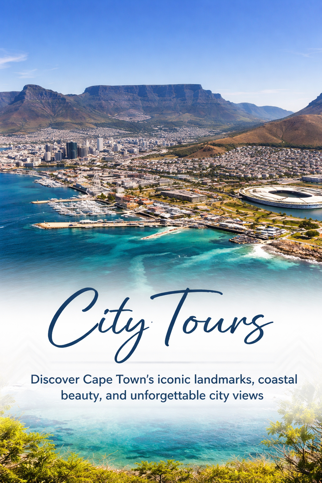 Cape Town city tour with Table Mountain and scenic coastline views