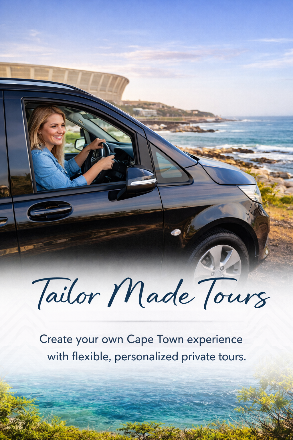 Custom private tour in Cape Town with luxury vehicle and personalized travel experience