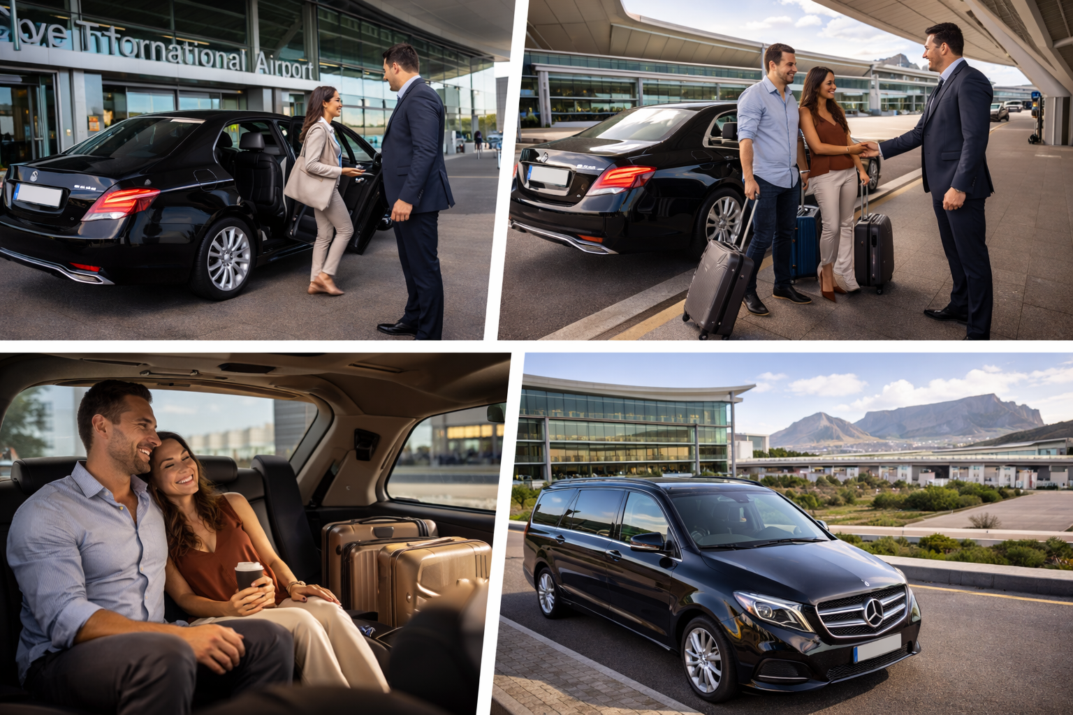 Cape Town airport transfer with private vehicle and professional driver